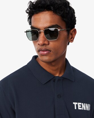 Polo de corte cl&aacute;sico de petit piqu&eacute; estampado