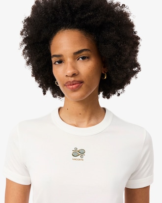 Camiseta de punto jersey con bordado