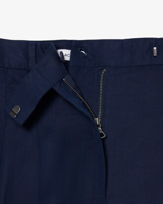 Bermudas oversized de mezcla de lino vaporoso