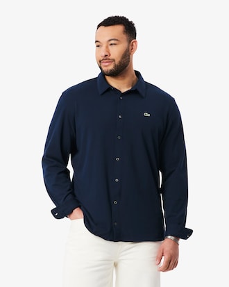 Camisa de piqu&eacute; de algod&oacute;n de corte ajustado