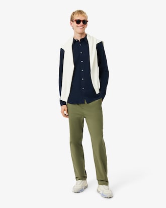 Camisa de piqu&eacute; de algod&oacute;n de corte ajustado