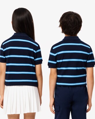 Polo de petit piqué de rayas
