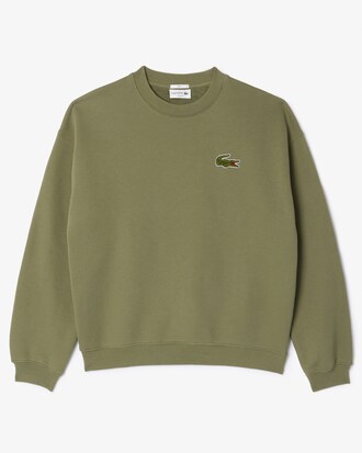 Sudadera de felpa de corte amplio con detalle de insignia