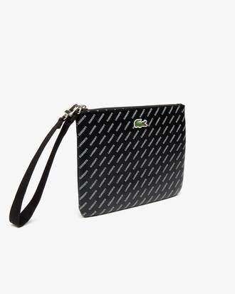 Clutch de mujer Lacoste LIVE en lona estampada revestida con correa de muñeca