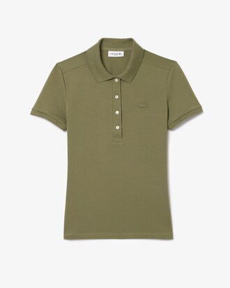 Polo de mujer Lacoste en piqué de algodón stretch