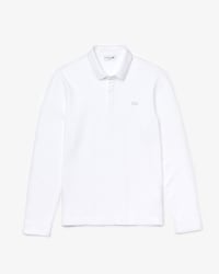 Polo Par&iacute;s De Hombre Lacoste Regular Fit En Piqu&eacute; De Algod&oacute;n El&aacute;stico De Manga Larga