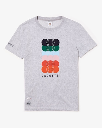 Camiseta de hombre Lacoste SPORT French Open Edition con estampado de color