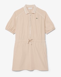 Vestido polo con cremallera de tafet&aacute;n de corte holgado