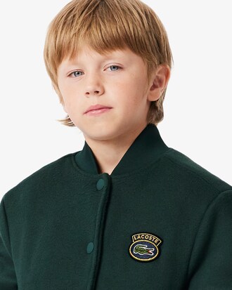 Chaqueta tipo bomber con insignia de cocodrilo