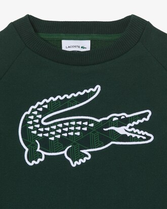 Sudadera de felpa con estampado de monograma