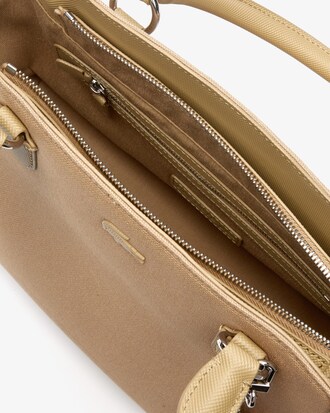 Women's Daily Classic Gusseted Bi-Material Tote Bag