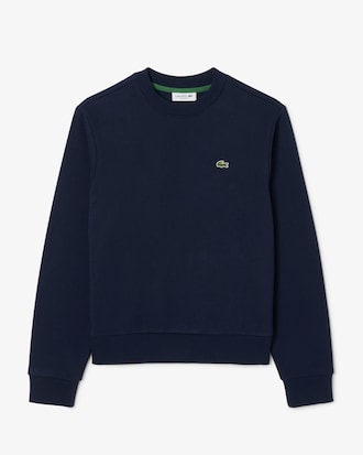 Sudadera de cuello redondo de felpa de corte holgado