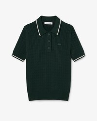 Jersey de cuello polo de punto con ochos y rayas