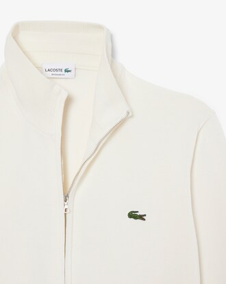 Jersey de cuello alto de algod&oacute;n con cremallera