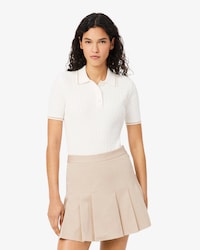 Jersey de cuello polo de punto con ochos y rayas
