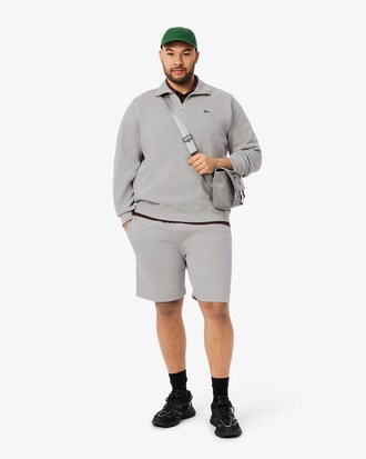 Sudadera de interlock con cuello alto y cremallera