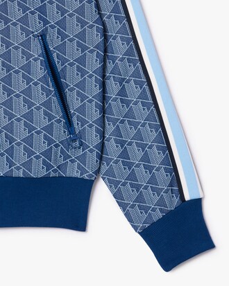 Sudadera con capucha de jacquard con monograma