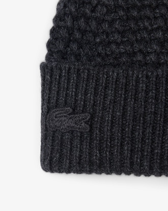 Gorro unisex texturizado en mezcla de lana
