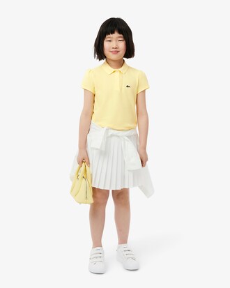 Polo de minipiqué con cuello festoneado
