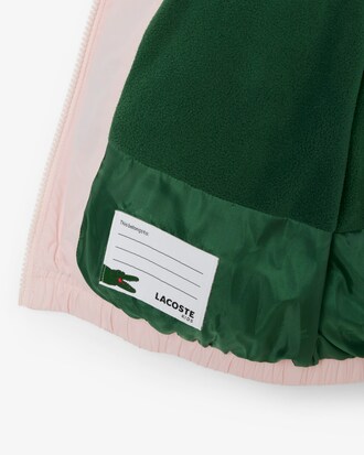 Unisex chaqueta acolchada con capucha y cocodrilo bordado