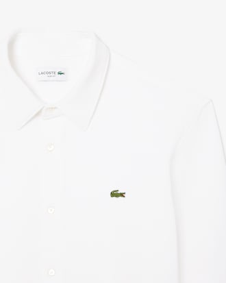 Camisa de piqué de algodón de corte ajustado