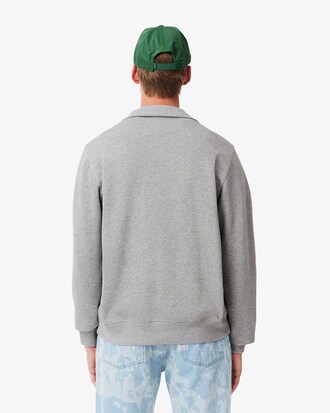 Sudadera de interlock con cuello alto y cremallera