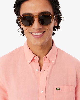 Camisa de lino de manga corta