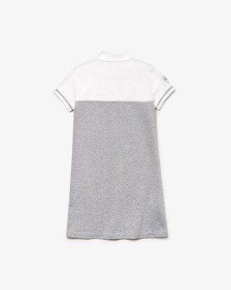 Vestido polo de ni&ntilde;a Lacoste SPORT French Open Edition color block
