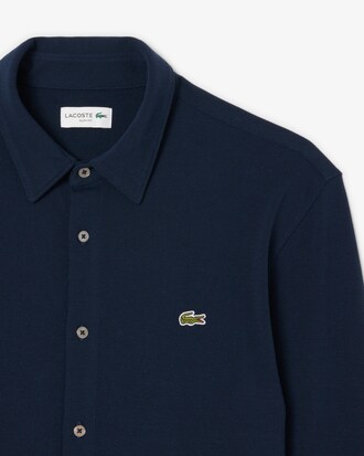 Camisa de piqué de algodón de corte ajustado