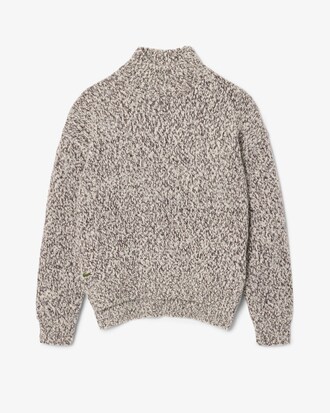 Jersey de cuello alto de lana mercerizada