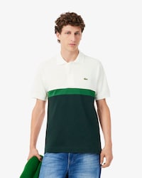 Polo de petit piqu&eacute; de corte cl&aacute;sico con bloques de color