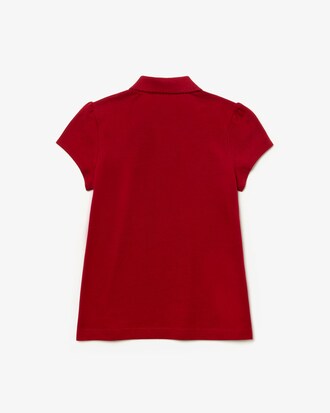 Polo de minipiqué con cuello festoneado