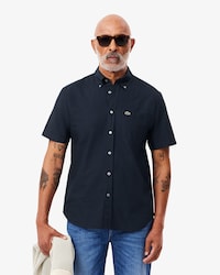Camisa Oxford regular fit de manga corta