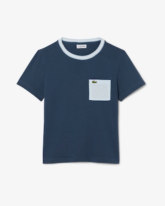 Camiseta de algodón con estampado en contraste