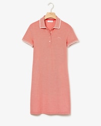 Vestido Tipo Polo Slim Fit De Minipiqu&eacute; El&aacute;stico Milrayas