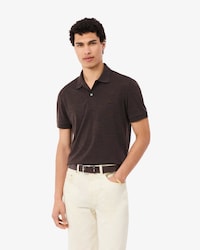 Polo de punto jersey de mezcla de lana de corte regular
