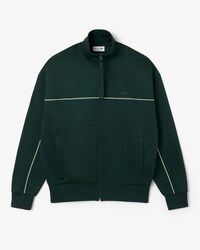 Sudadera con cremallera de felpa con efecto satinado