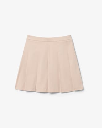 Falda plisada de sarga de algod&oacute;n