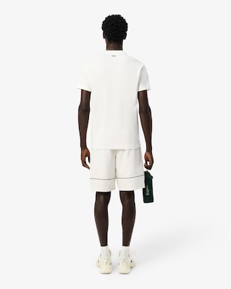 Pantalón corto de tenis de tafetán diamantado estampado