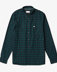 Camisa de hombre regular fit en algodón de cuadros