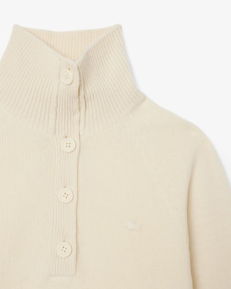 Jersey de cuello alto de lana cardada