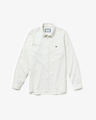 Camisa de hombre slim fit en popel&iacute;n de algod&oacute;n de cuadros peque&ntilde;os