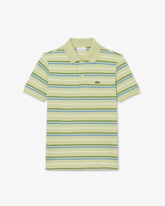 Polo de petit piqu&eacute; de rayas en contraste