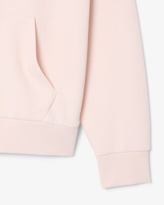 Sudadera con capucha de piqu&eacute; con cremallera