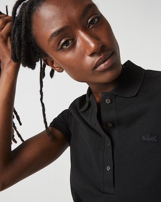 Polo de mujer Lacoste en piqué de algodón stretch