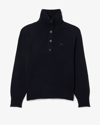 Jersey de cuello alto de lana cardada