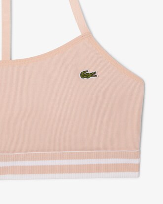 Bralette de algodón de canalé