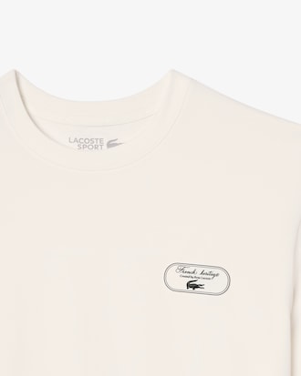 Camiseta oversize con insignia de tenis retro