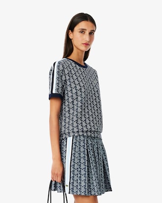 Camiseta ajustada de jacquard con monograma