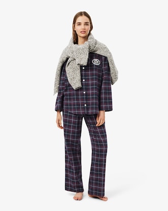 Pijama de algod&oacute;n de cuadros escoceses